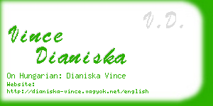 vince dianiska business card